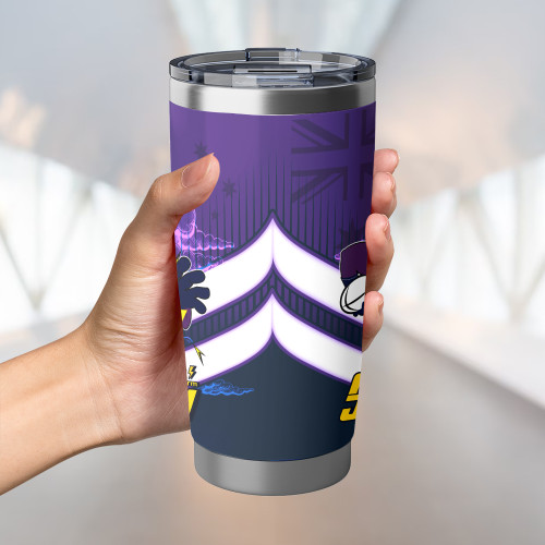Melbourne Tumbler - Storm Melbourne Mascot With Australia Flag Melbourne Tumbler - Storm Melbourne Mascot With Australia Flag