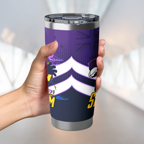 Melbourne Tumbler - Storm Melbourne Mascot With Australia Flag Melbourne Tumbler - Storm Melbourne Mascot With Australia Flag