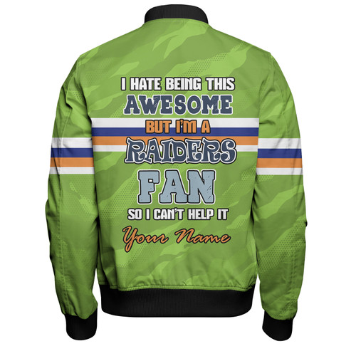 Canberra Raiders Custom Bomber Jacket - I Hate Being This Awesome But Canberra Raiders Bomber Jacket Canberra Raiders Custom Bomber Jacket - I Hate Being This Awesome But Canberra Raiders Bomber Jacket