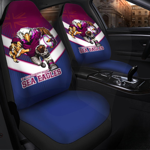 Manly Warringah Sea Eagles Car Seat Cover - Manly Warringah Sea Eagles Macost With Australia Flag Manly Warringah Sea Eagles Car Seat Cover - Manly Warringah Sea Eagles Macost With Australia Flag