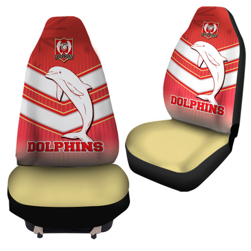 Redcliffe Car Seat Cover - Dolphins Macost With Australia Flag Redcliffe Car Seat Cover - Dolphins Macost With Australia Flag