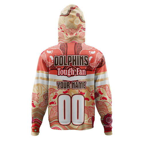 Redcliffe Dolphins Custom Hoodie - Redcliffe Dolphins For Life With Aboriginal Style Hoodie Redcliffe Dolphins Custom Hoodie - Redcliffe Dolphins For Life With Aboriginal Style Hoodie