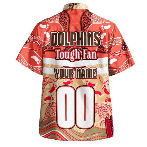 Redcliffe Dolphins Custom Hawaiian Shirt - Redcliffe Dolphins For Life With Aboriginal Style Hawaiian Shirt