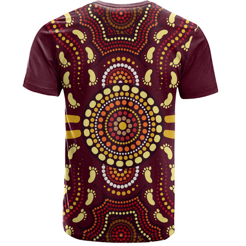 Australia Aboriginal Inspired T-Shirt -  Aboriginal Footprint Art T-Shirt Australia Aboriginal Inspired T-Shirt -  Aboriginal Footprint Art T-Shirt