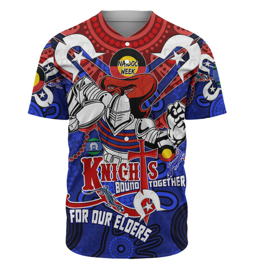 Newcastle Knights Naidoc Week Custom Baseball Shirt - Newcastle Knights Naidoc Week For Our Elders Knights Bound Together Baseball Shirt Newcastle Knights Naidoc Week Custom Baseball Shirt - Newcastle Knights Naidoc Week For Our Elders Knights Bound Together Baseball Shirt