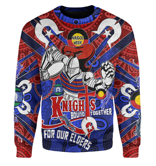 Newcastle Knights Naidoc Week Custom Sweatshirt - Newcastle Knights Naidoc Week For Our Elders Knights Bound Together Sweatshirt Newcastle Knights Naidoc Week Custom Sweatshirt - Newcastle Knights Naidoc Week For Our Elders Knights Bound Together Sweatshirt