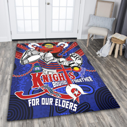 Newcastle Knights Naidoc Week Custom Area Rug - Newcastle Knights Naidoc Week For Our Elders Knights Bound Together Area Rug Newcastle Knights Naidoc Week Custom Area Rug - Newcastle Knights Naidoc Week For Our Elders Knights Bound Together Area Rug