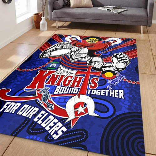 Newcastle Knights Naidoc Week Custom Area Rug - Newcastle Knights Naidoc Week For Our Elders Knights Bound Together Area Rug Newcastle Knights Naidoc Week Custom Area Rug - Newcastle Knights Naidoc Week For Our Elders Knights Bound Together Area Rug
