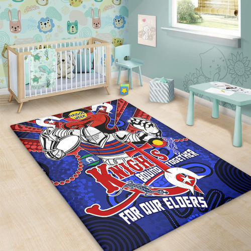 Newcastle Knights Naidoc Week Custom Area Rug - Newcastle Knights Naidoc Week For Our Elders Knights Bound Together Area Rug Newcastle Knights Naidoc Week Custom Area Rug - Newcastle Knights Naidoc Week For Our Elders Knights Bound Together Area Rug