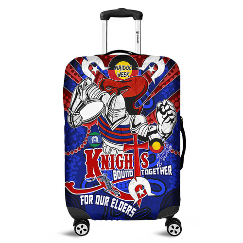 Newcastle Knights Naidoc Week Custom Luggage Cover - Newcastle Knights Naidoc Week For Our Elders Knights Bound Together Luggage Cover Newcastle Knights Naidoc Week Custom Luggage Cover - Newcastle Knights Naidoc Week For Our Elders Knights Bound Together Luggage Cover