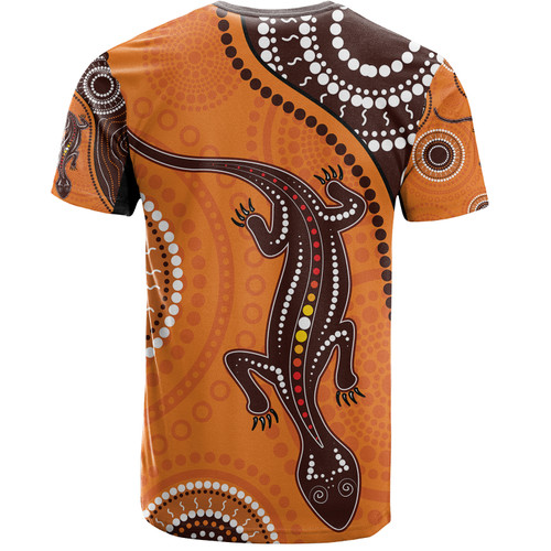 Australia Aboriginal Inspired T-Shirt -  Aboriginal Art With Lizard T-Shirt Australia Aboriginal Inspired T-Shirt -  Aboriginal Art With Lizard T-Shirt