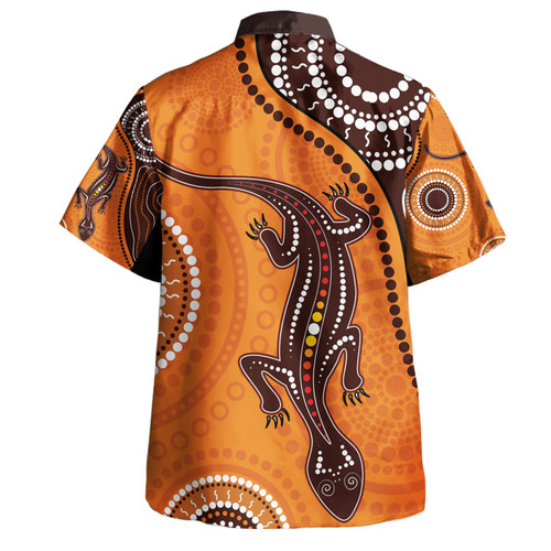 Australia Aboriginal Inspired Hawaiian Shirt - Aboriginal Art With Lizard Hawaiian Shirt Australia Aboriginal Inspired Hawaiian Shirt - Aboriginal Art With Lizard Hawaiian Shirt