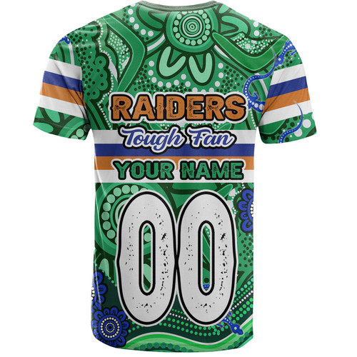Canberra Raiders Custom T-Shirt - Canberra Raiders For Life With Aboriginal Style T-Shirt Canberra Raiders Custom T-Shirt - Canberra Raiders For Life With Aboriginal Style T-Shirt