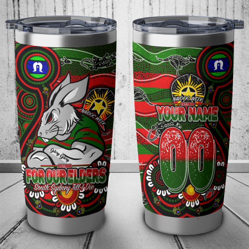 Rabbitohs Naidoc Week Custom Tumbler - Bunnies For Our Elders Hoodie Tumbler