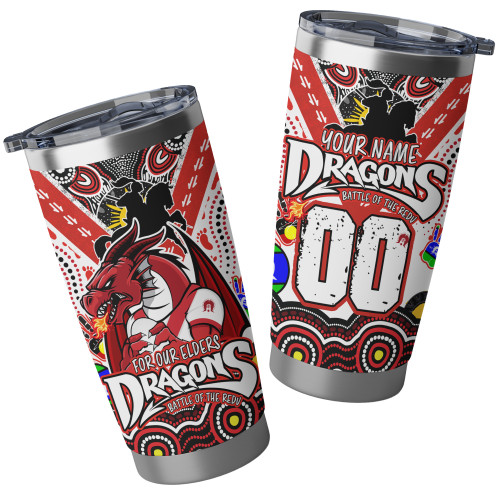 Illawarra and St George Naidoc Week Custom Tumbler - Dragons For Our Elders Home Jersey Tumbler Illawarra and St George Naidoc Week Custom Tumbler - Dragons For Our Elders Home Jersey Tumbler