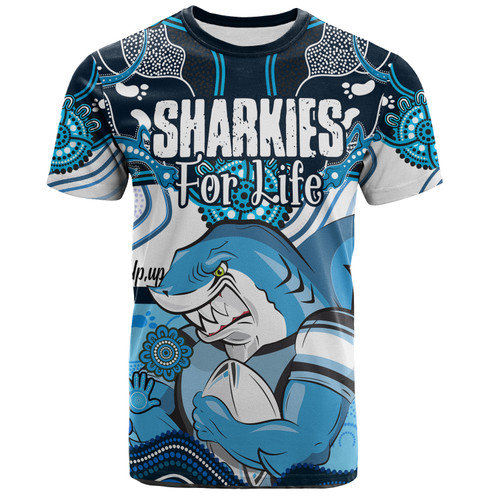 Cronulla-Sutherland Sharks T-Shirt - Sharkies With Aboriginal Style T-Shirt