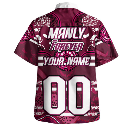 Sea Eagles Custom Hawaiian Shirt - Manly Forever With Aboriginal Style Hawaiian Shirt