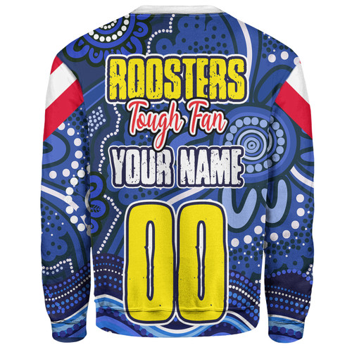 Sydney Roosters Custom Sweatshirt - Sydney Roosters For Life With Aboriginal Style Sweatshirt Sydney Roosters Custom Sweatshirt - Sydney Roosters For Life With Aboriginal Style Sweatshirt