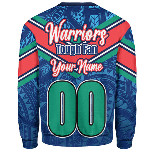 New Zealand Warriors Custom Sweatshirt - Warriors For Life With Aboriginal Style Sweatshirt New Zealand Warriors Custom Sweatshirt - Warriors For Life With Aboriginal Style Sweatshirt