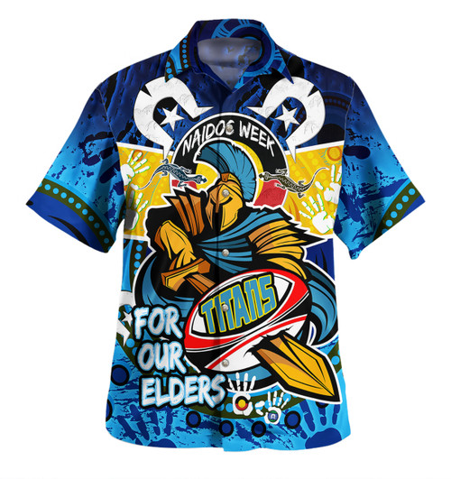 Gold Coast Titans Naidoc Week Custom Hawaiian Shirt - Gold Coast Titans Naidoc Week For Our Elders Dot Art Style Hawaiian Shirt Gold Coast Titans Naidoc Week Custom Hawaiian Shirt - Gold Coast Titans Naidoc Week For Our Elders Dot Art Style Hawaiian Shirt