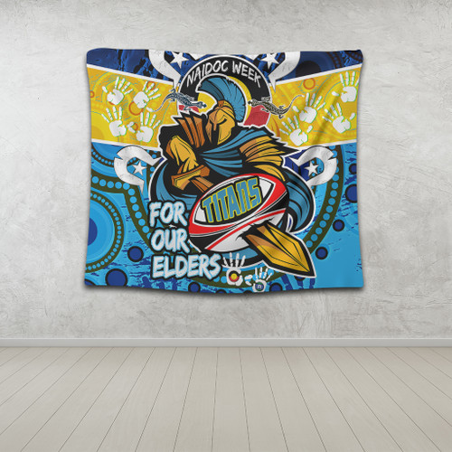 Gold Coast Titans Naidoc Week Custom Tapestry - Gold Coast Titans Naidoc Week For Our Elders Dot Art Style Tapestry Gold Coast Titans Naidoc Week Custom Tapestry - Gold Coast Titans Naidoc Week For Our Elders Dot Art Style Tapestry