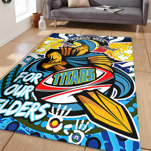 Gold Coast Titans Naidoc Week Custom Area Rug - Gold Coast Titans Naidoc Week For Our Elders Dot Art Style Area Rug Gold Coast Titans Naidoc Week Custom Area Rug - Gold Coast Titans Naidoc Week For Our Elders Dot Art Style Area Rug
