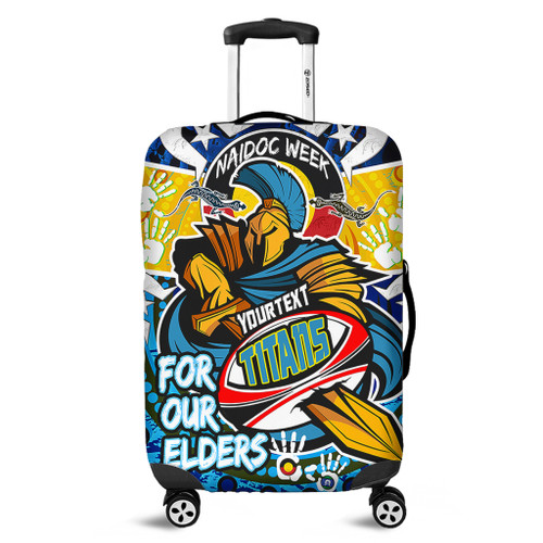 Gold Coast Titans Naidoc Week Custom Luggage Cover - Gold Coast Titans Naidoc Week For Our Elders Dot Art Style Luggage Cover Gold Coast Titans Naidoc Week Custom Luggage Cover - Gold Coast Titans Naidoc Week For Our Elders Dot Art Style Luggage Cover
