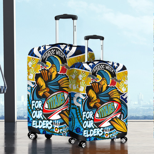 Gold Coast Titans Naidoc Week Custom Luggage Cover - Gold Coast Titans Naidoc Week For Our Elders Dot Art Style Luggage Cover Gold Coast Titans Naidoc Week Custom Luggage Cover - Gold Coast Titans Naidoc Week For Our Elders Dot Art Style Luggage Cover