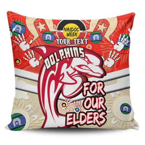 Redcliffe Dolphins Naidoc Week Custom Pillow Covers - Redcliffe Dolphins Naidoc Week For Our Elders Dot Art Style With Turtle Pillow Covers Redcliffe Dolphins Naidoc Week Custom Pillow Covers - Redcliffe Dolphins Naidoc Week For Our Elders Dot Art Style With Turtle Pillow Covers