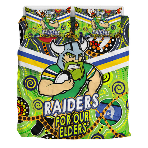 Canberra Raiders Naidoc Week Custom Bedding Set - Raiders Naidoc For Our Elders Dot Art Style Bedding Set Canberra Raiders Naidoc Week Custom Bedding Set - Raiders Naidoc For Our Elders Dot Art Style Bedding Set