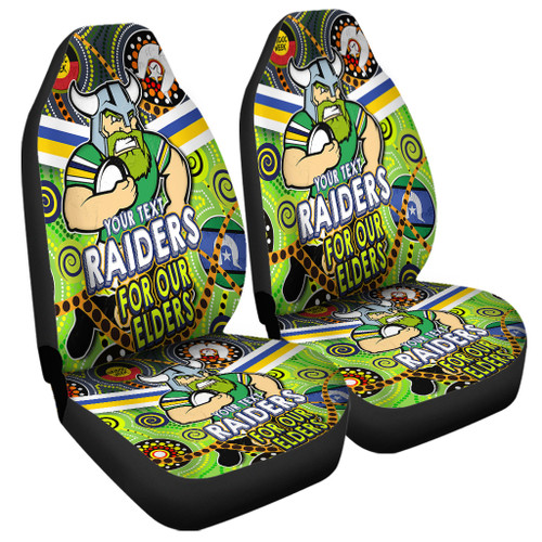 Canberra Raiders Naidoc Week Custom Car Seat Covers - Raiders Naidoc For Our Elders Dot Art Style Car Seat Covers Canberra Raiders Naidoc Week Custom Car Seat Covers - Raiders Naidoc For Our Elders Dot Art Style Car Seat Covers