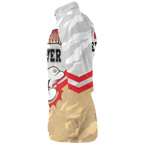 Redcliffe Dolphins Custom Long Sleeve Shirt - Redcliffe Dolphins Supporter Long Sleeve Shirt Redcliffe Dolphins Custom Long Sleeve Shirt - Redcliffe Dolphins Supporter Long Sleeve Shirt