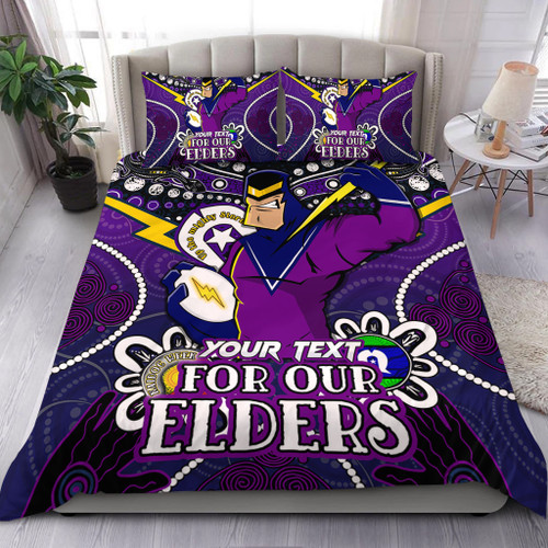 Melbourne Storm Naidoc Week Custom Bedding Set - Melbourne Storm For Our Elders Bedding Set Melbourne Storm Naidoc Week Custom Bedding Set - Melbourne Storm For Our Elders Bedding Set