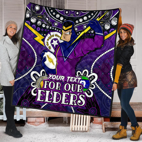 Melbourne Storm Naidoc Week Custom Quilt - Melbourne Storm For Our Elders Quilt Melbourne Storm Naidoc Week Custom Quilt - Melbourne Storm For Our Elders Quilt
