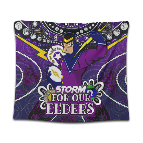 Melbourne Storm Naidoc Week Custom Tapestry - Melbourne Storm For Our Elders Tapestry Melbourne Storm Naidoc Week Custom Tapestry - Melbourne Storm For Our Elders Tapestry