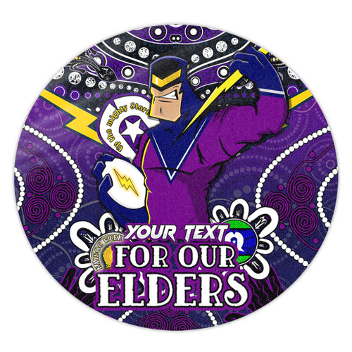 Melbourne Storm Naidoc Week Custom Round Rug - Melbourne Storm For Our Elders Round Rug Melbourne Storm Naidoc Week Custom Round Rug - Melbourne Storm For Our Elders Round Rug