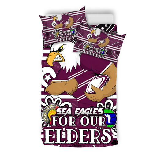 Manly Warringah Sea Eagles Custom Bedding Set - Manly Warringah Sea Eagles For Our Elders Bedding Set Manly Warringah Sea Eagles Custom Bedding Set - Manly Warringah Sea Eagles For Our Elders Bedding Set
