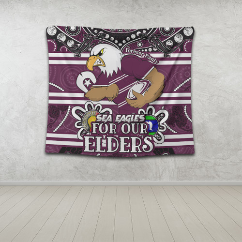 Manly Warringah Sea Eagles Custom Tapestry - Manly Warringah Sea Eagles For Our Elders Tapestry Manly Warringah Sea Eagles Custom Tapestry - Manly Warringah Sea Eagles For Our Elders Tapestry