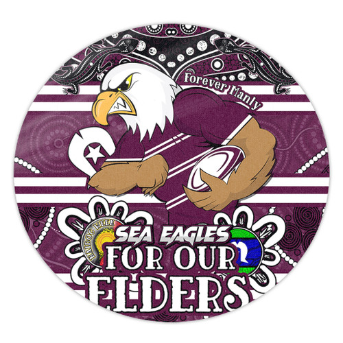 Manly Warringah Sea Eagles Custom Round Rug - Manly Warringah Sea Eagles For Our Elders Round Rug Manly Warringah Sea Eagles Custom Round Rug - Manly Warringah Sea Eagles For Our Elders Round Rug