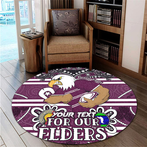 Manly Warringah Sea Eagles Custom Round Rug - Manly Warringah Sea Eagles For Our Elders Round Rug Manly Warringah Sea Eagles Custom Round Rug - Manly Warringah Sea Eagles For Our Elders Round Rug