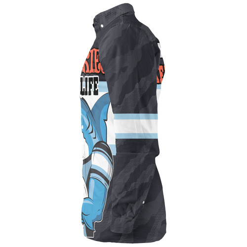 Cronulla-Sutherland Sharks Long Sleeve Shirt - Sharkies Supporter Long Sleeve Shirt Cronulla-Sutherland Sharks Long Sleeve Shirt - Sharkies Supporter Long Sleeve Shirt