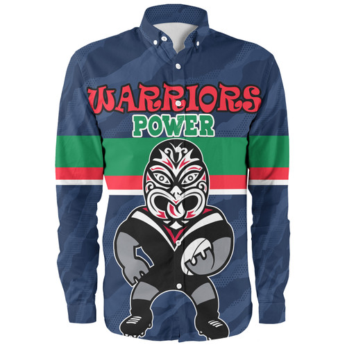 New Zealand Warriors Custom Long Sleeve Shirt - Warriors Supporter Long Sleeve Shirt