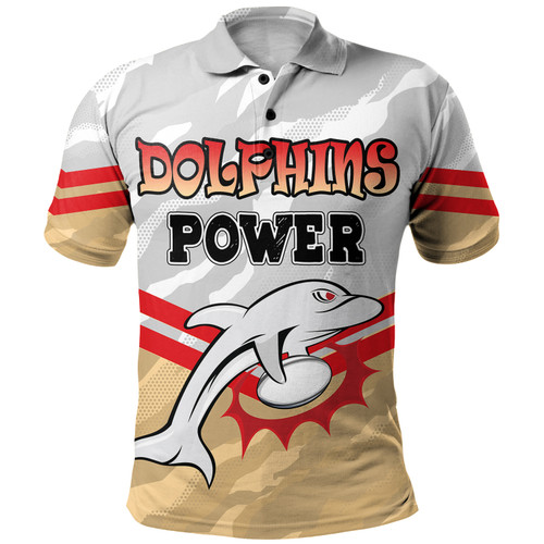 Redcliffe Dolphins Custom Polo Shirt - Redcliffe Dolphins Supporter Polo Shirt