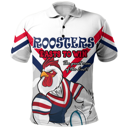 Sydney Roosters Custom Polo Shirt - Sydney Roosters Supporter Polo Shirt
