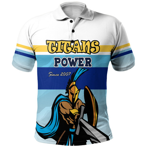 Gold Coast Titans Custom Polo Shirt - Gold Coast Titans Supporter Polo Shirt