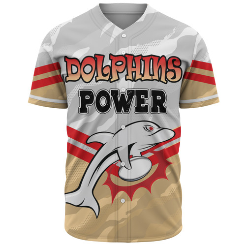 Redcliffe Custom Baseball Shirt - Dolphins Supporter Baseball Shirt