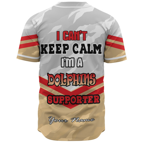 Redcliffe Dolphins Custom Baseball Shirt - Redcliffe Dolphins Supporter Baseball Shirt Redcliffe Dolphins Custom Baseball Shirt - Redcliffe Dolphins Supporter Baseball Shirt