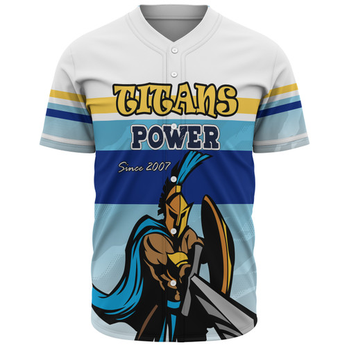 Gold Coast Titans Custom Baseball Shirt - Gold Coast Titans Supporter Baseball Shirt