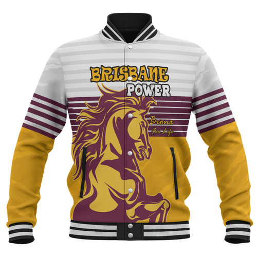 Brisbane Broncos Custom Baseball Jacket - Brisbane Broncos Supporter Baseball Jacket