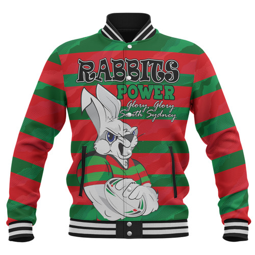 South Sydney Rabbitohs Baseball Jacket - Bunnies Supporter Baseball Jacket